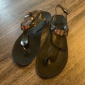 Michael Kors clear jelly sandals